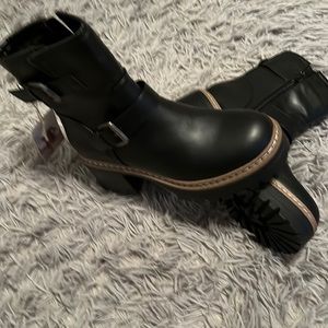 Sincerely Jules Esprit Moto Lug/platform Boots